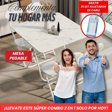 NUEVO MESA PEGABLE + SET SUJETADOR DE CABLES 2025