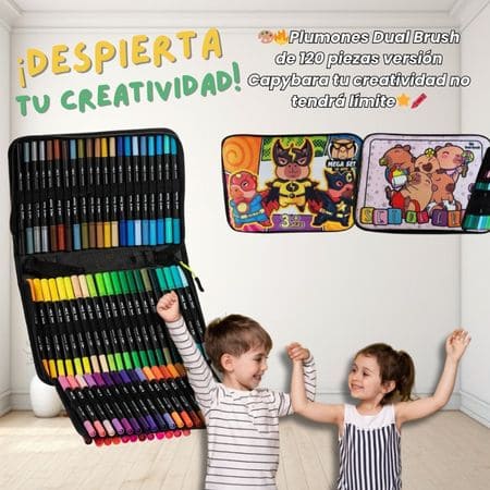 PLUMONES PROFESIONALES DE 120 PIEZAS! EDICIÓN LIMITADA CAPIBARA!