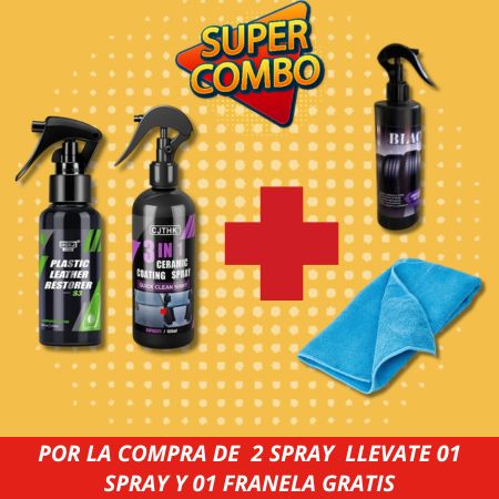 NUEVO SET DE ASPIRADORA + SPRAY LIMPIADOR DE CARRO