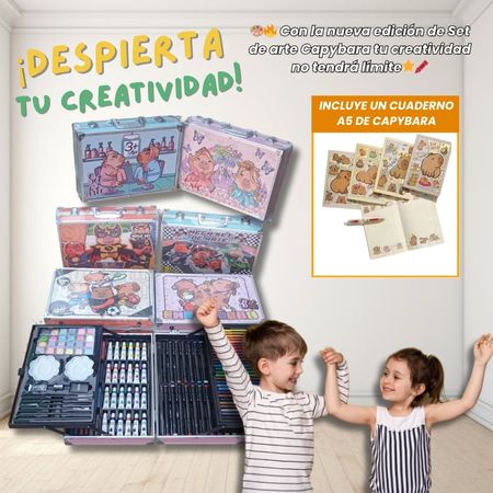 NUEVA EDICIÓN LIMITADA 2025: CAPIBARA Y LABULU! SET DE ARTE DE ALUMINIO + CUADERNO A5 DE REGALO