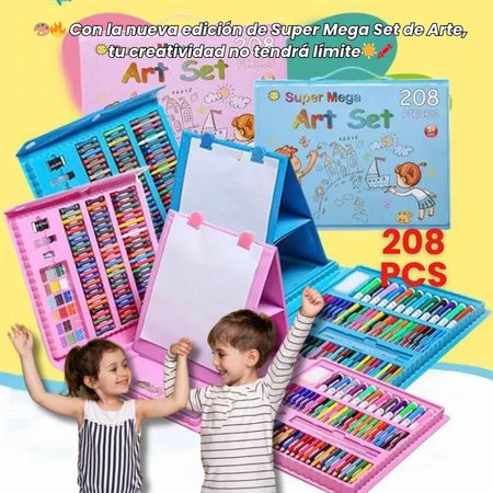 NUEVA EDICIÓN! SUPER MEGA SET DE ARTE 208 PCS