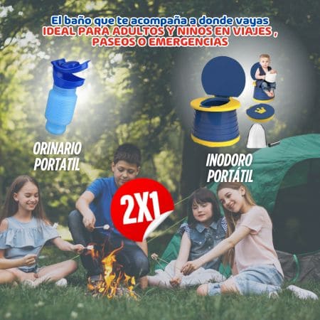 NUEVO COMBO EMERGENCIA VIAJERO (INODORO PORTATIL + ORINARIO PORTATIL)