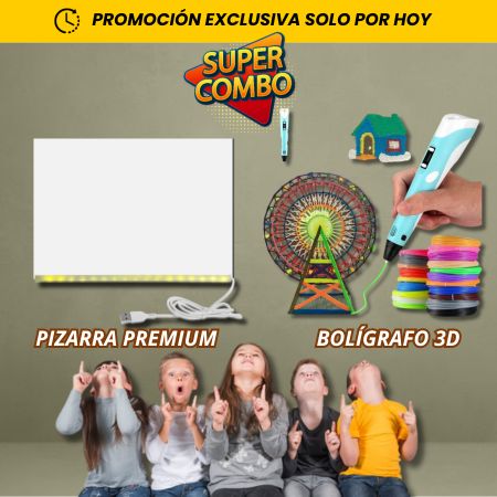 NUEVO SET CREACION INFINITA - PIZARRA PREMIUM + LAPIZ 3D