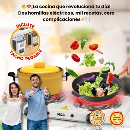 NUEVA COCINA ELECTRICA DE 02 HORNILLAS + TACHO PEGABLE